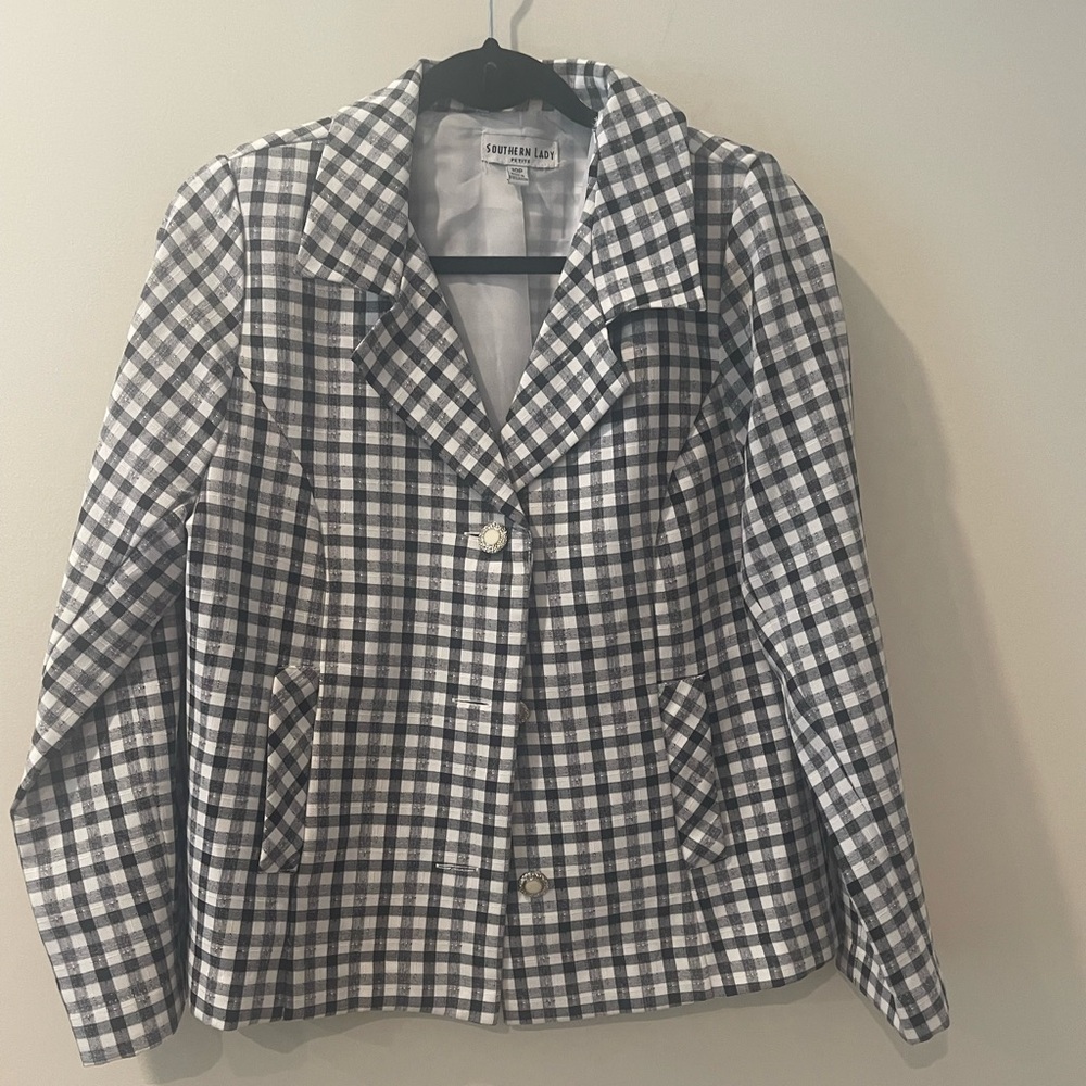 Southern Lady Checkered Blazer